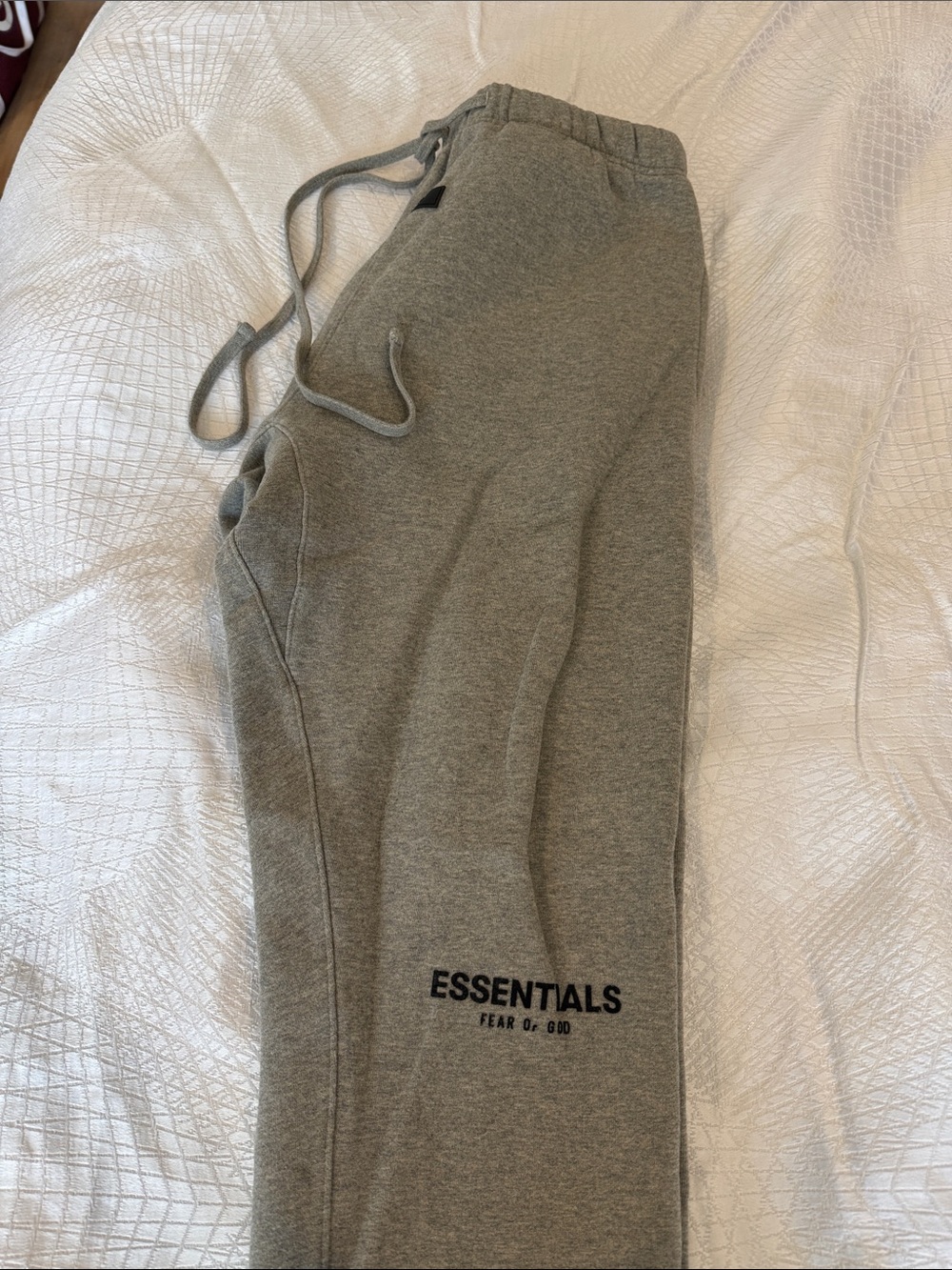 Essentials Men's Gray Drawstring Sweatpants - Picture 6 of 8